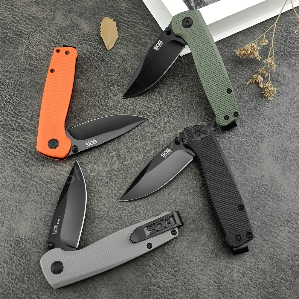 D2 Multifunctional Tactical Folding Blade Knife Nylon Fiber Handle Utility EDC Outdoor Camping Survival Knives Fruit Cutter