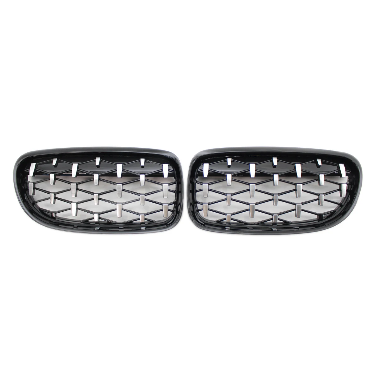 

Front Kidney Grill, Front Hood Diamond Grille Meteor Grill For-BMW 3 Series E90 E91 2009-2012 Gloss Black &