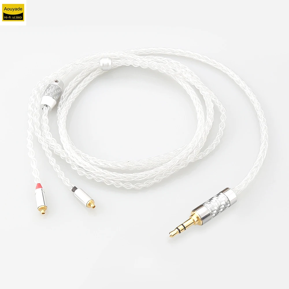 Aouyade 8-core pure silver suitable for AKG N5005 N30 N40 IE300 IE900 headphone upgrade cable 6.35 Canon