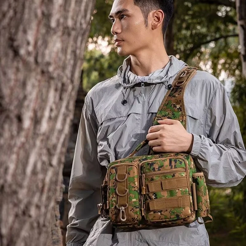 

Fishing Tackle Backpack New Lure Box Gear Storage Bag Fanny Pack for Men Fly Fishing Backpack with Rod Holder Sling Shoulder Bag