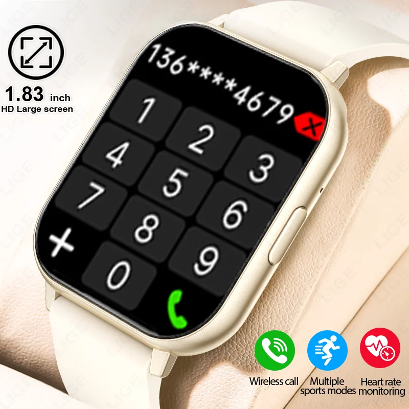 

Women's Bluetooth Call Smart Watch Heart Rate Blood Oxygen Health Monitor Smartwatches Waterproof Men Smartwatch For Android iOS