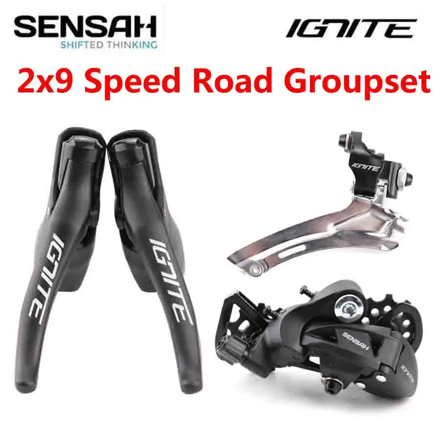 

SENSAH IGNITE Road Bike Shifter 2x9 Speed Rear Derailleur Front Derailleur R7000 Tiagra Sora Sensah Empire Pro Sensah Groupset