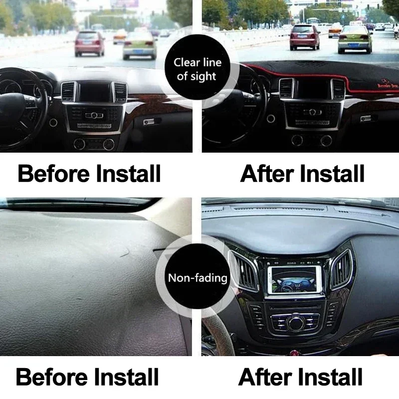 Car Dashboard Cover Non slip pad For Mitsubishi Mirage / Mirage G4 2012 - 2018 2019 Car Dash Mat Sun Shade Pad Anti-UV Cushion view 4