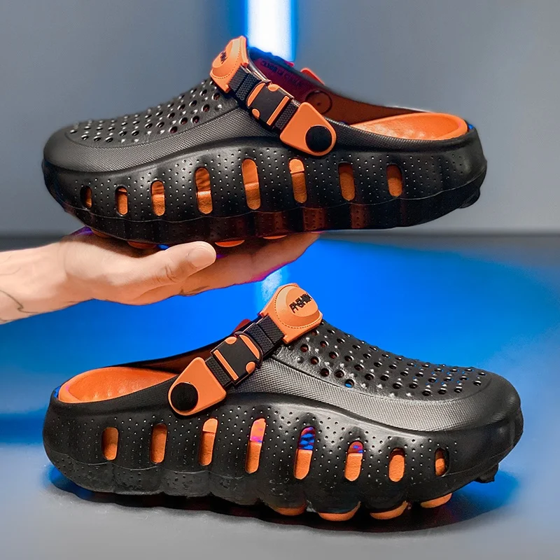 

Men's Summer Outdoor Sports Sandals Anti-Slip Big Size Heightening Beach Slippers Comfortable EVA Material Breathable Footwear