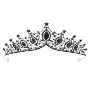 Königin Kronen mit Kämmen für Frauen, Kronwettbewerb, Prinzessin Crown für Mädchen, Crystal Strass Tiara, Tiara Bandana 8 Hauptverkaufsverkauf Sol - №3
