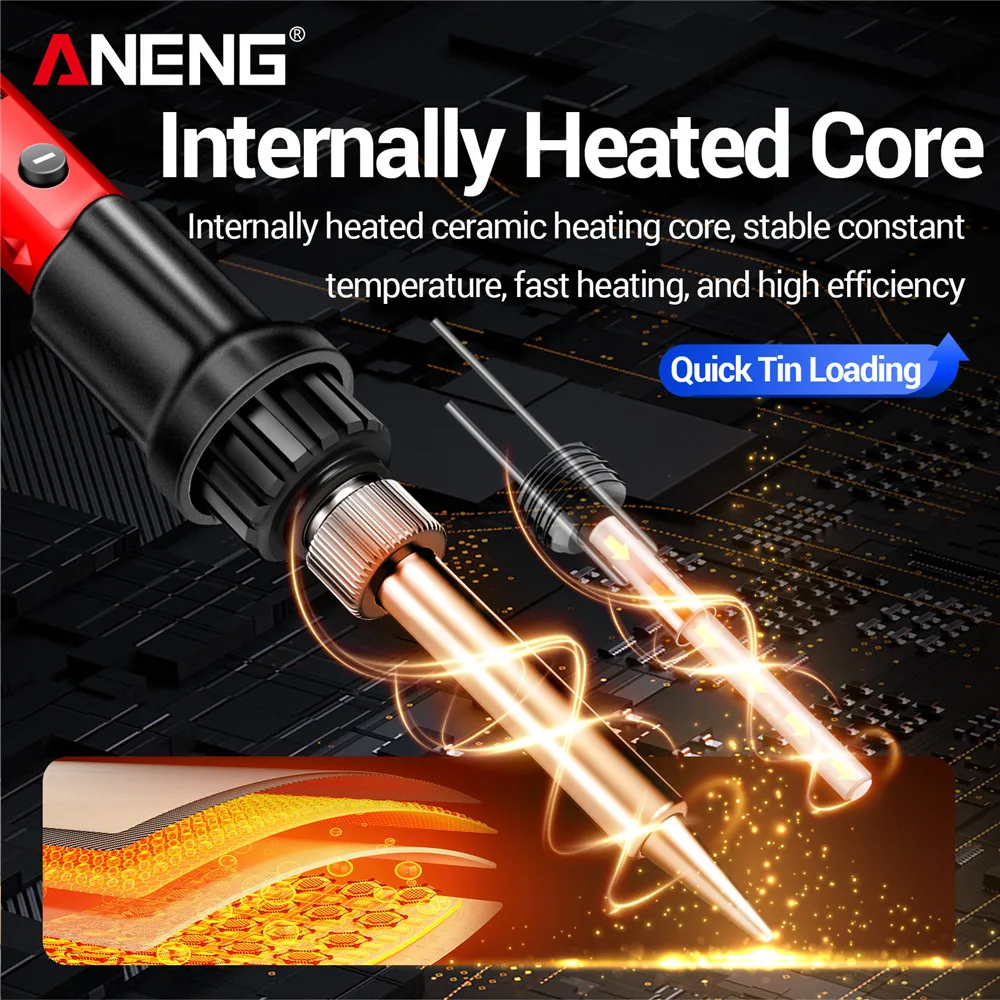 ANENG SL105 elektrisches Lötein 60W Display verstellbar 180 ° C ~ 520 ° C Temperatur professionelle tragbare Schnellheizung Schweißen Reparatur 220V Kit – Detail 2