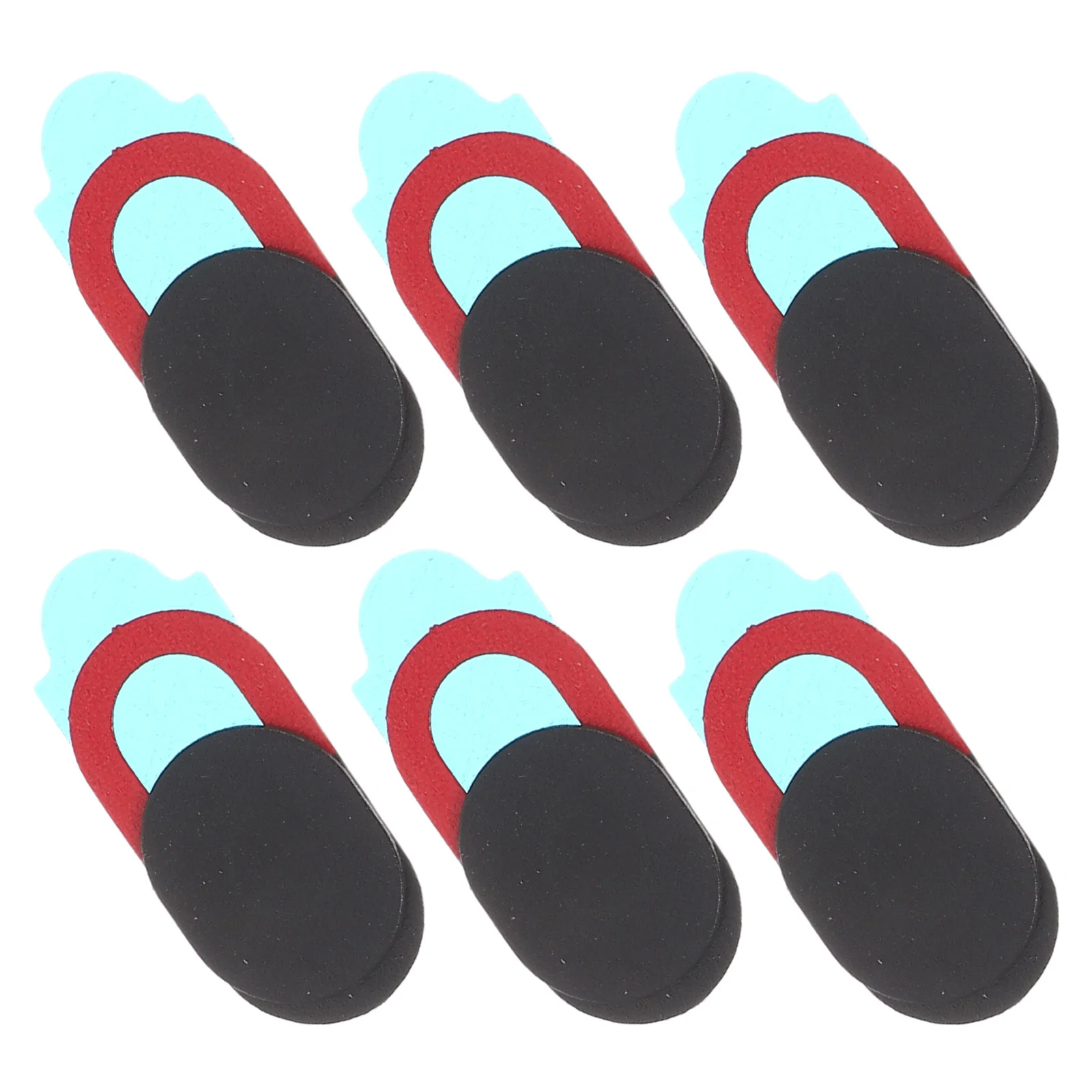 

6Pcs Oval Webcam Cover Slider Protect Cover Shutter Sticker for Laptop Tablet Phone Black Design