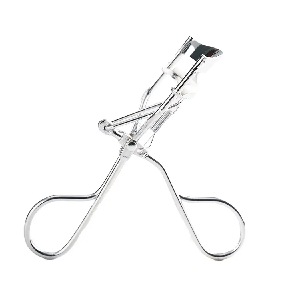 Silver Professional Eyelash Curler Wide Angle Eye Lash Lifting Tool With Silicone Refill Pads For Long Lasting Curling Eye Care