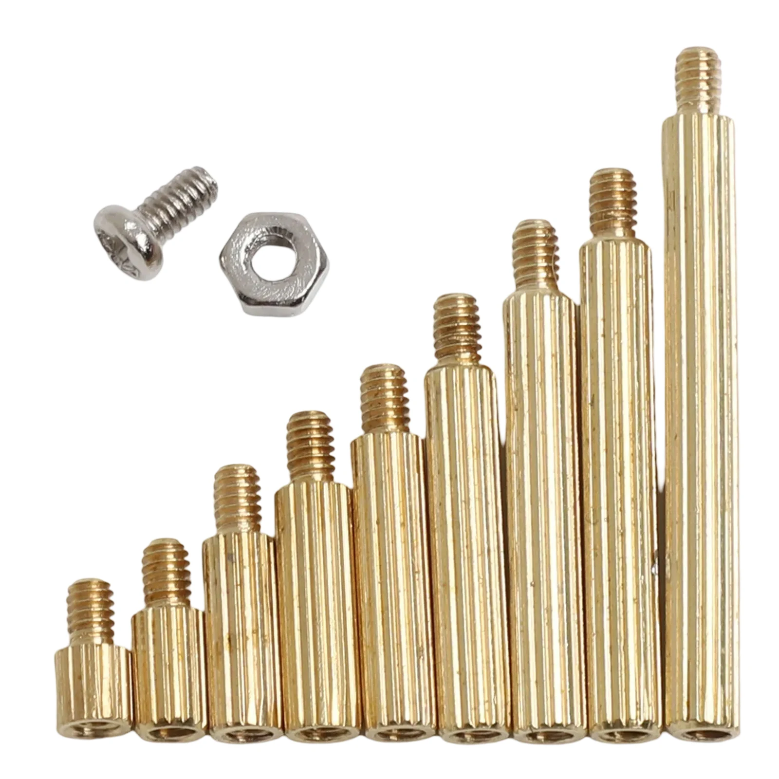 

13x7x2 см M2 прокладка в ассортименте, набор винтов и гаек, 270 шт., ассортимент, латунные шестигранные прокладки, размер резьбы M2 для сборки электроники