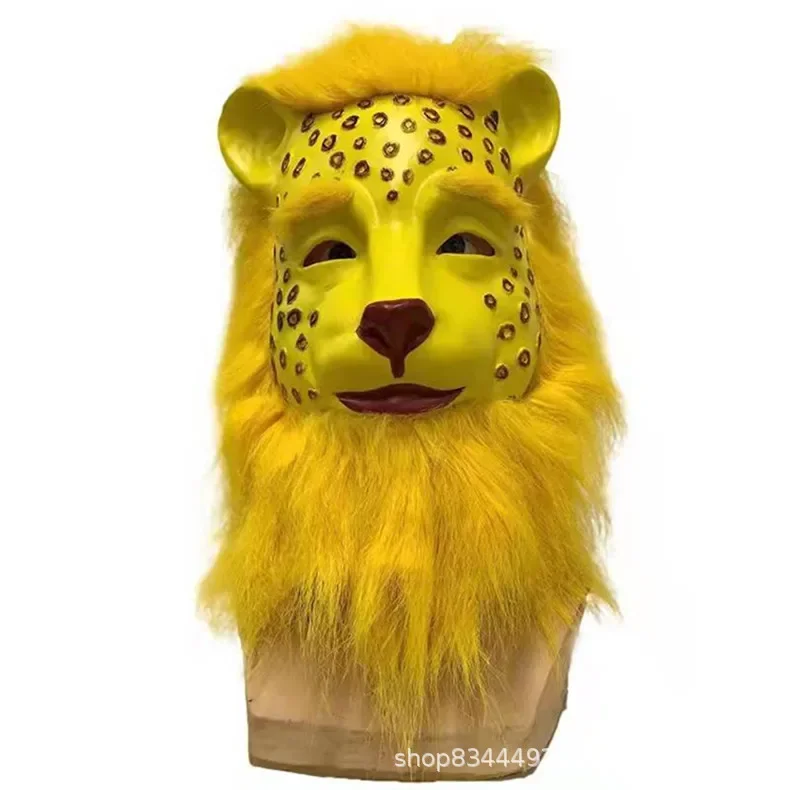 Practical Classic Leopard mask hood halloween cosplay headdress animal hood funny leopard hood