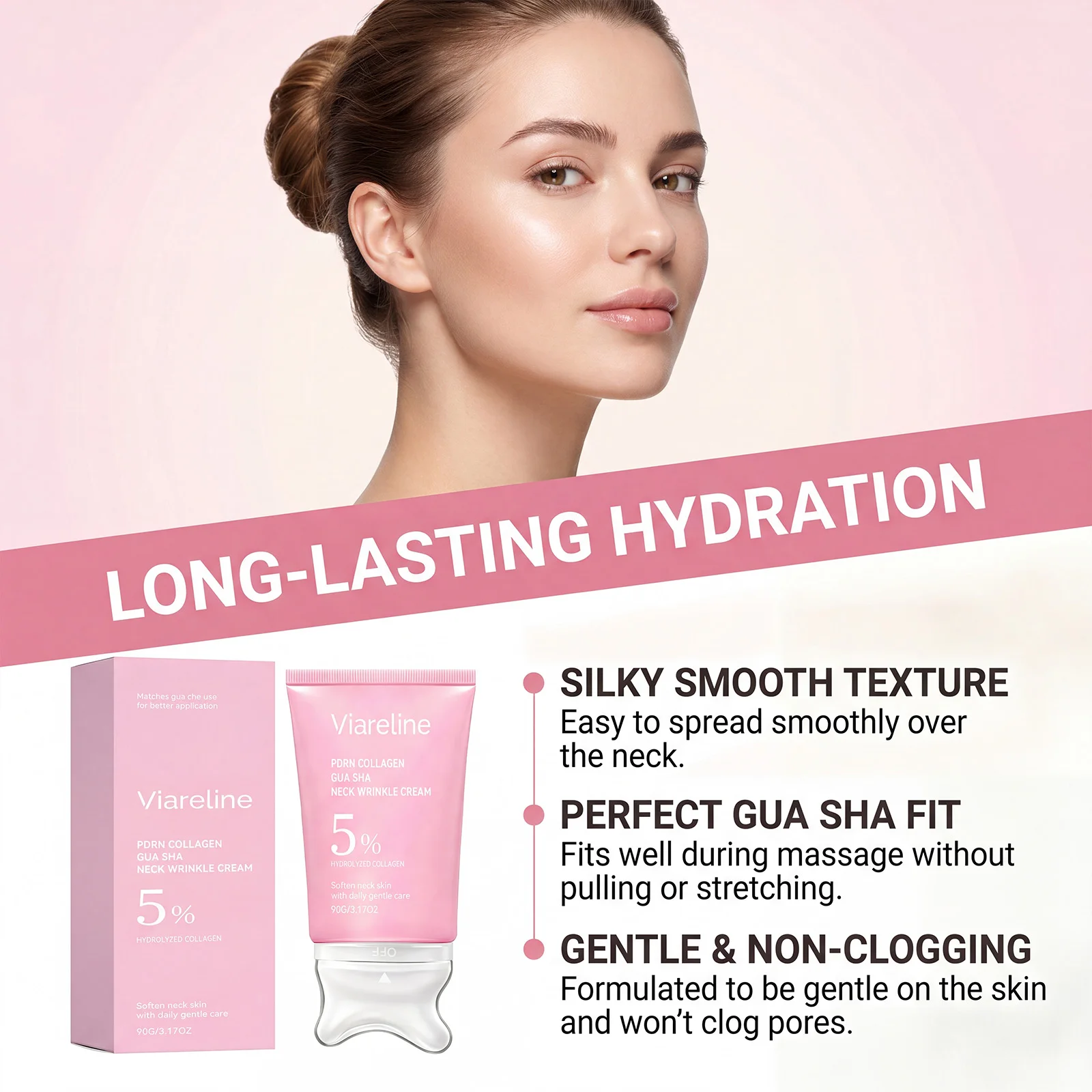 90G Neck Care Cream Daily Nourishing Neck Enhance Smoothness Boosts Skin Elasticity Lightweight Non-greasy Softening Neck Cream