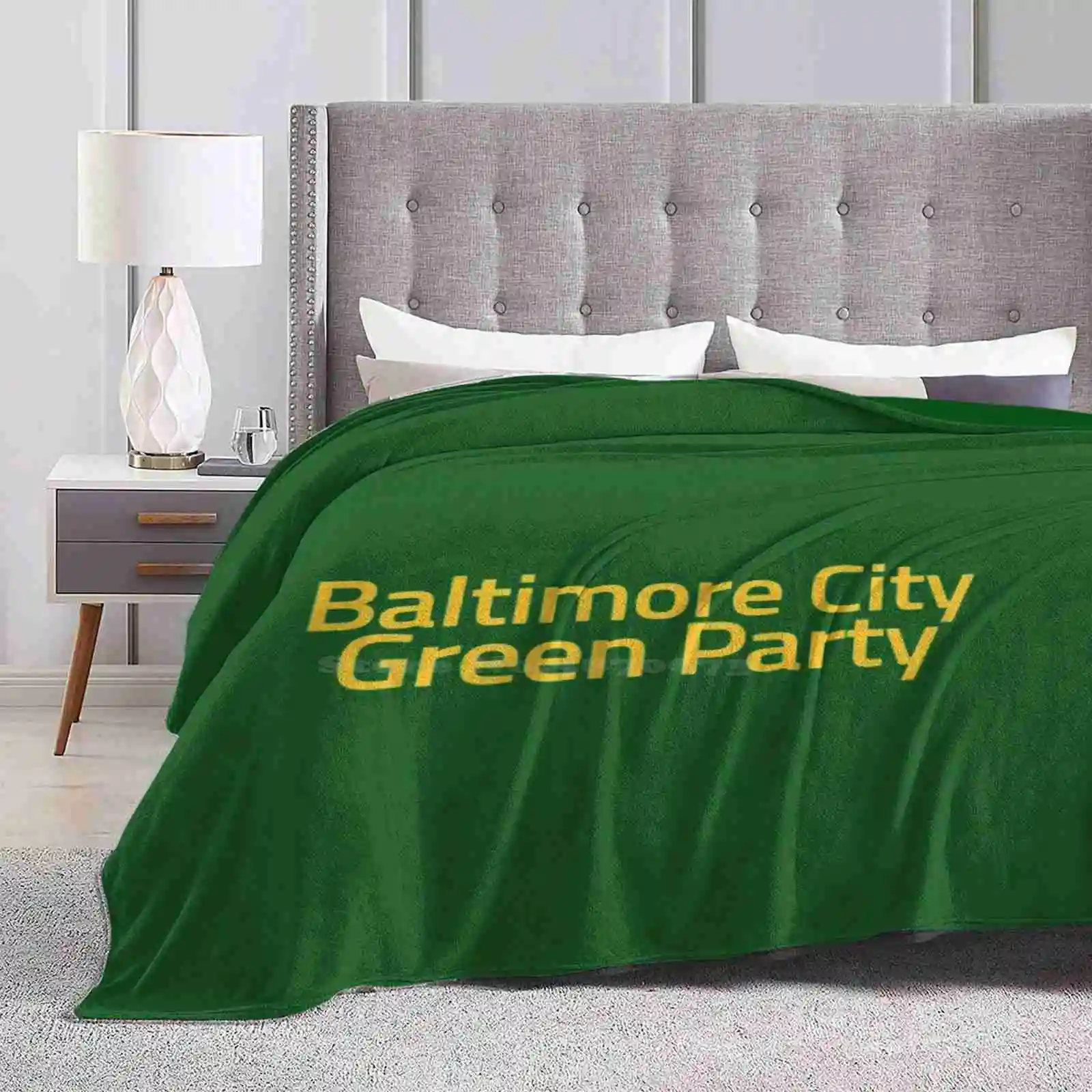 Baltimore City Green Party Basic Blanket Soft Warm Travel Portable Blanket Baltimore City Social Justice Sustainability Respect