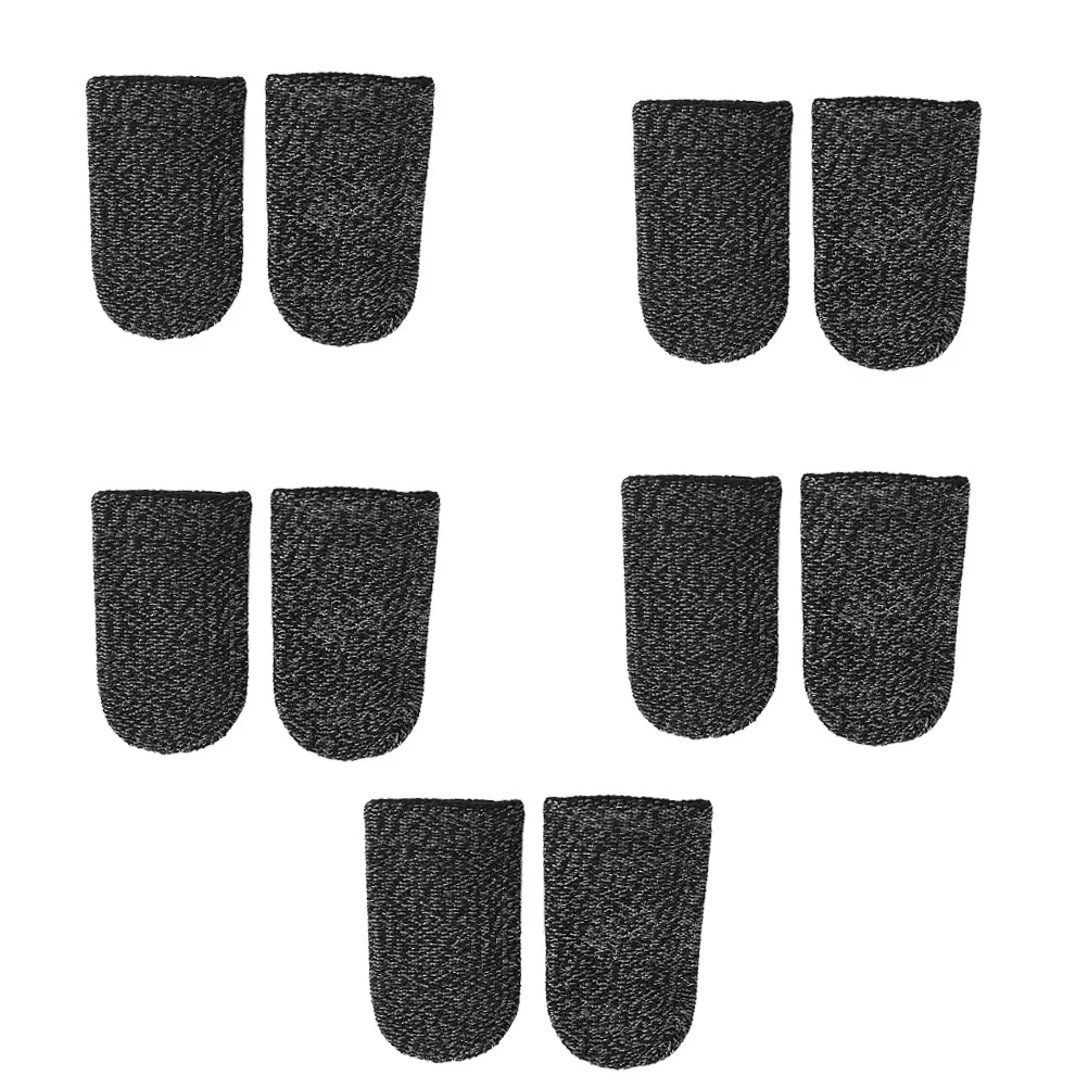 

10Pcs Finger Cover Elastic Breathable Finger Sleeve Black for Phone Game Screen Touch Controller Gaming Experience