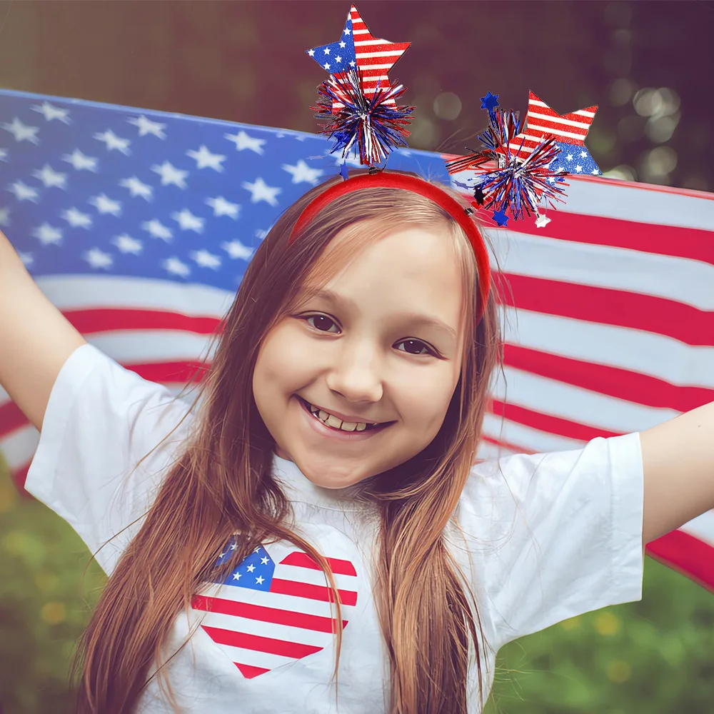 Independence Day headband Hair accessories Children Adult party decoration Patriotic parade red headband halloween decoration