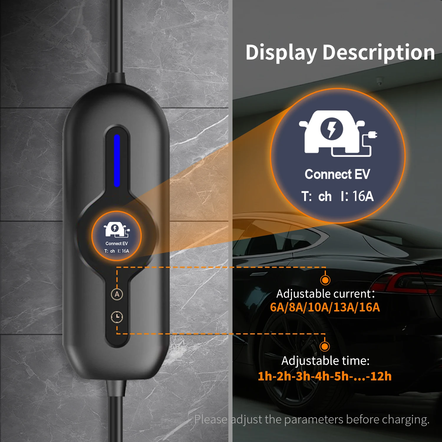เครื่องชาร์จรถยนต์ไฟฟ้าแบบพกพา - Portable Ev Charger 32A Type 2 Cee Plug บทวิจารณ์และราคา