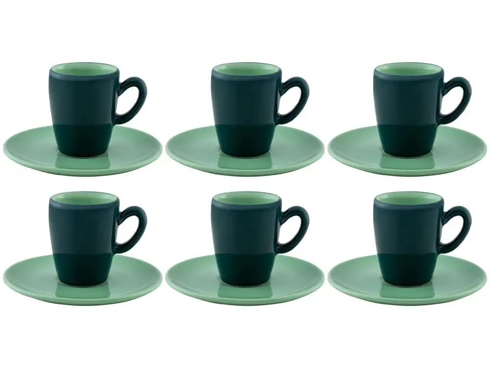 Porcelain Coffee Cups Set 75ml Oxford Espresso Add-ONS 6 Pieces