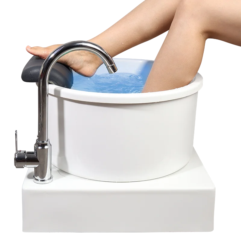 Foot Bath Basin Foot Spa Pedicure Machine For Beauty Salon Acrylic Massage Surfing Lights Water Foot Therapy Basin Pedicur Bowl