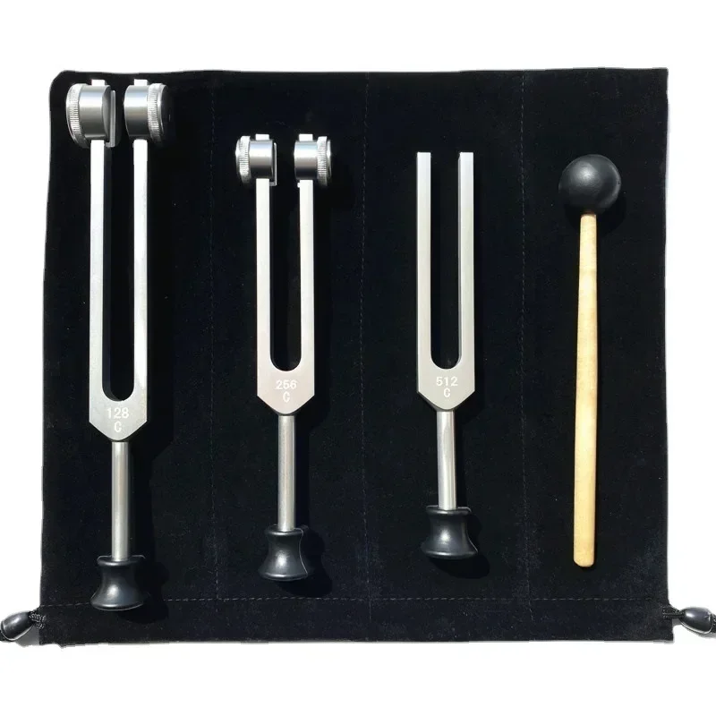 3PCS Tuning Fork Set 128 256 512 HZ Yoga Tuning Forks Meditation Group Healing Aluminum Soothing Relaxing Musical Percussion