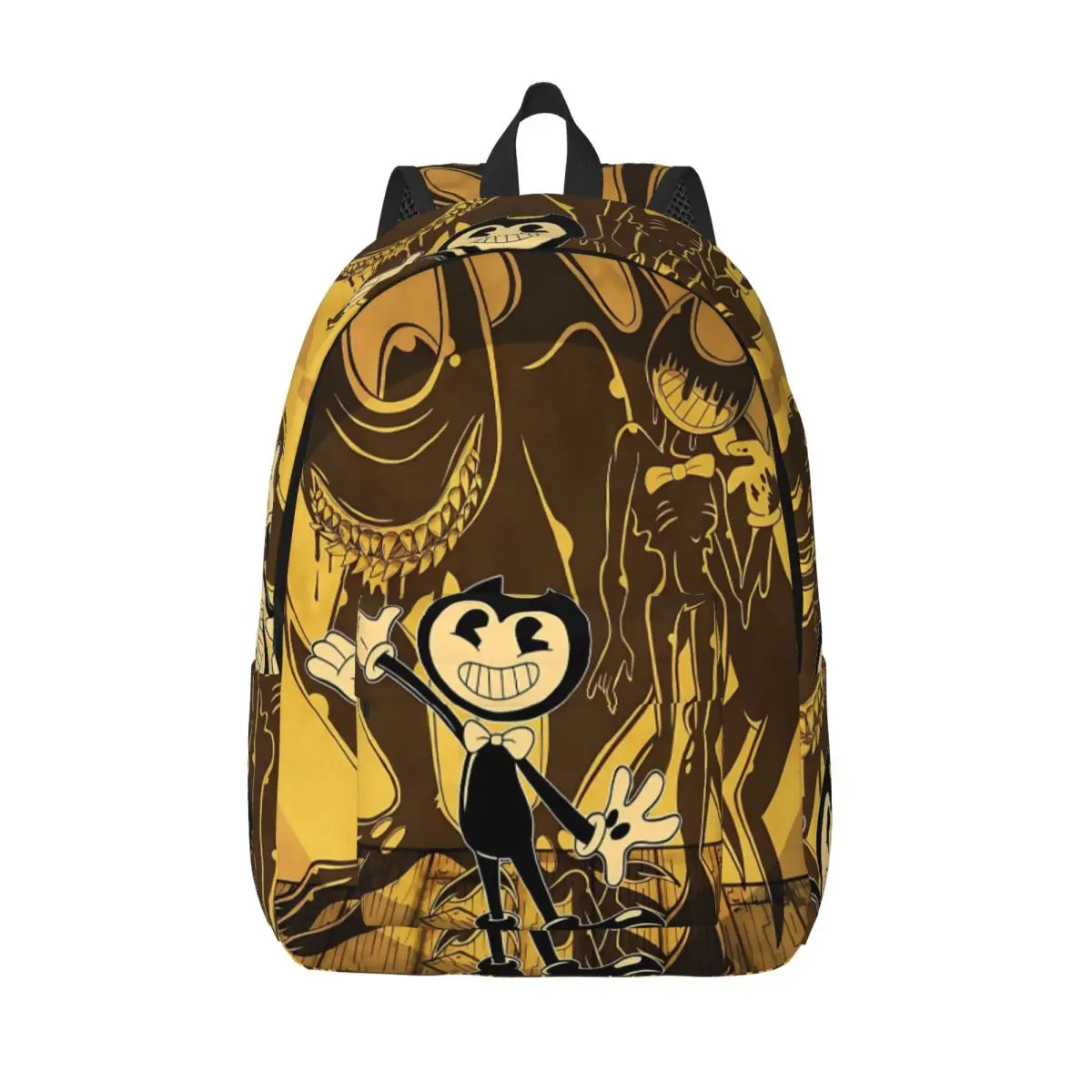 Bendy And The Dark Revival Backpack Middle High College School Student Cartoon Anime Book Bags Teens Daypack Hiking