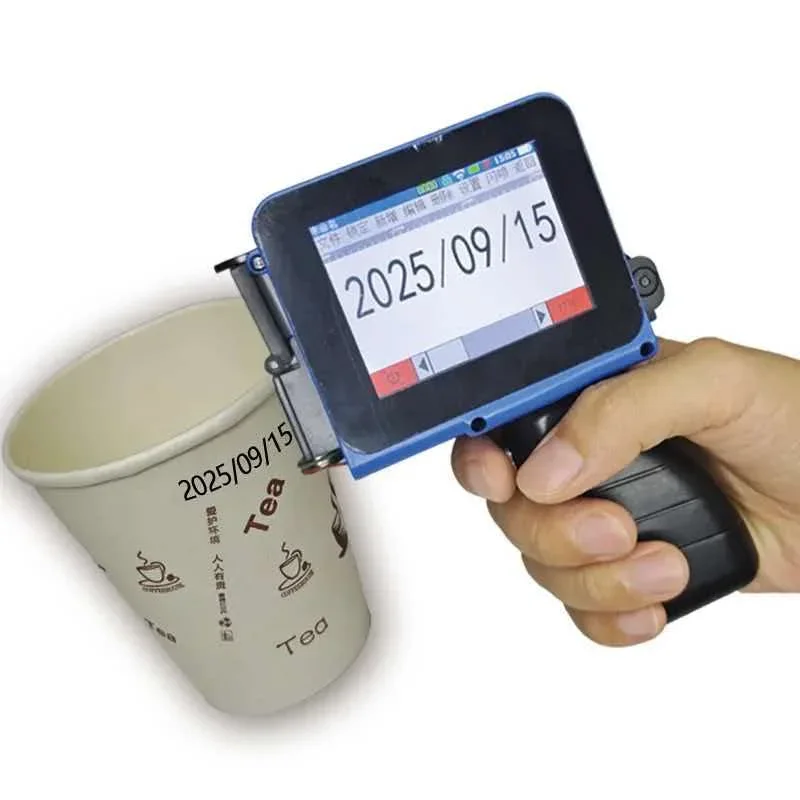 Mini High-Definition Handheld Automatic Date Coding Machine Intelligent Price QR Code Labeling for Bottle Caps Food Packaging Ba