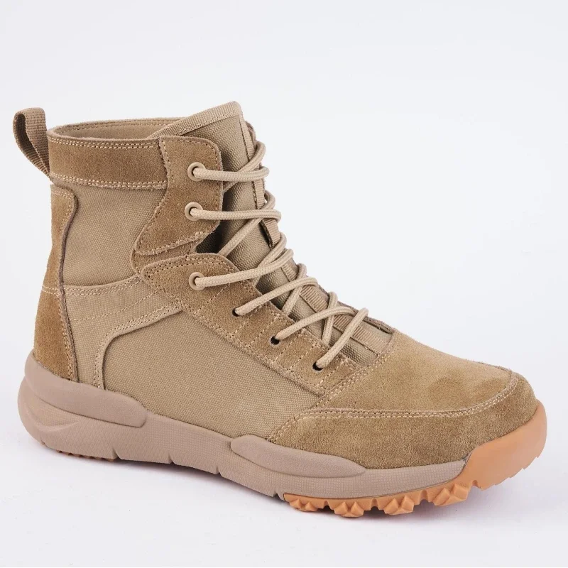 Men's and Women's Hiking Shoes, Tactical Boots, Ultra Light Cowhide Desert Work Boots, Wear-resistant and Waterproof Work Shoes
