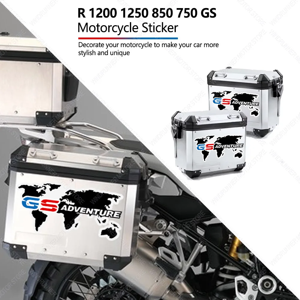 

R 1200 1250 850 750 GS Motorcycle Trunk Decorative Stickers For F850gs F800gs R1250gs F750gs Suitcase Protective Decal Set