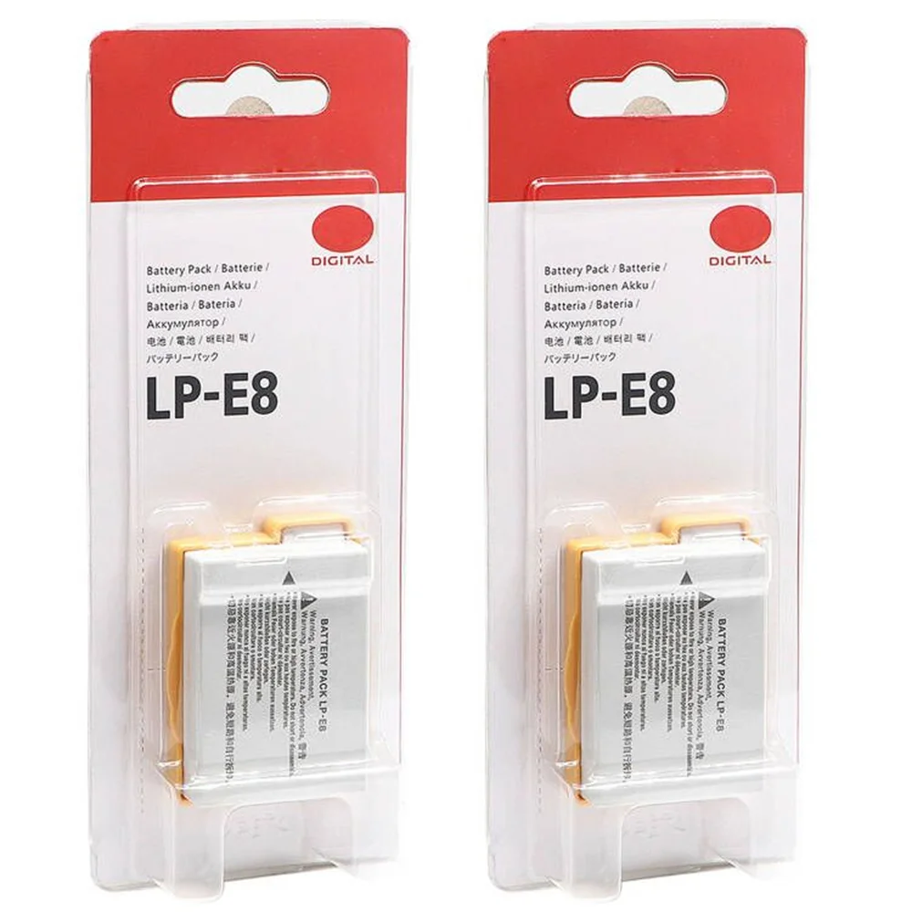 Original 1120mah LP-E8 LPE8 Camera Battery LC-E8E charger for Canon 550D 600D 650D 700D Kiss X4 X5 X6i X7i Rebel T2i T3i T4i T5i