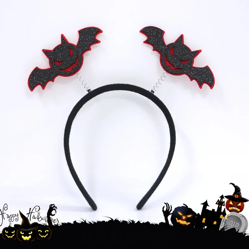 2024 Halloween Spider And Pumpkin Headband Devil Horn Hair Bow Women Festival Party Cosplay Hairband Gift Kids Hair Accessories