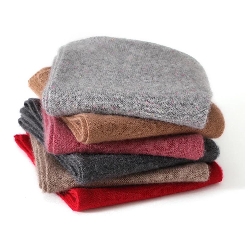 Zimowy ciepły szalik kaszmirowy dla kobiet / mężczyzn 2024 Nowa moda Outdoor Solid Color Top Quatliy Kaszmirowe szaliki Kintted Unisex