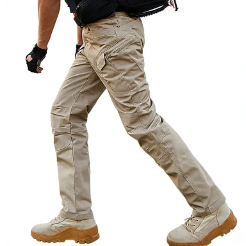 

IX9 Spring Summer Lightweight Black Trousers Mens Camping Pants Outdoor Hiking Pants Cargo Man Casual Work Trousers