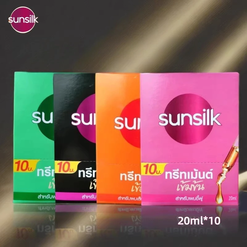 

Thai Sunsilk Hair Mask 20ml x 10pcs, Repairs & Smooths Damaged & Frizzy Hair, Nourishing Leave-In Conditioner