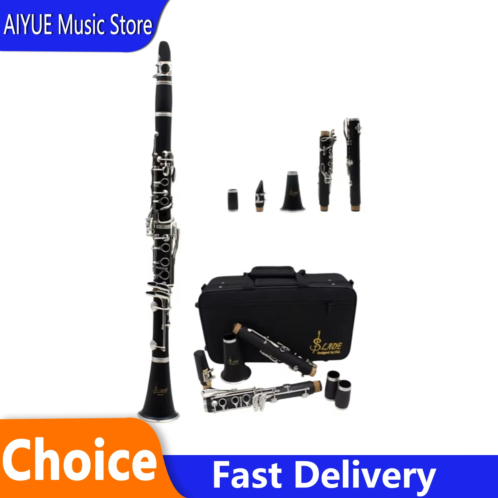 IRIN Clarinet 17 Keys 6 Rings Bb Clarinet Black Clarinetto Blackwinds Portable Bakelite Clarinet Woodwind Instruments With Parts