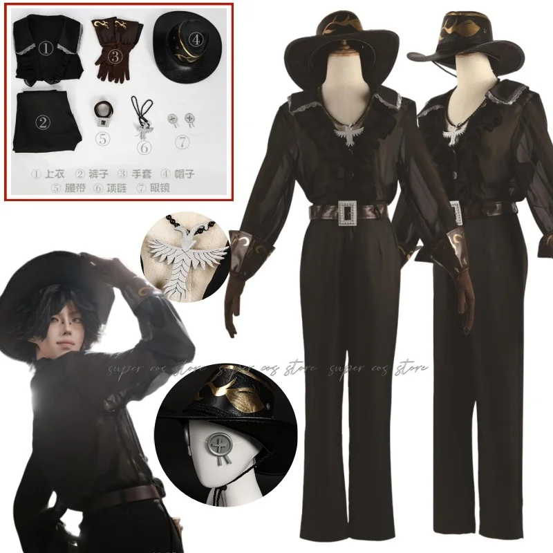 Anime Identity V Norton Campbell Prospector Mr. Mole Game Suit Uniform Halloween Carnival Party Outfit For Black Tulip Wig Cos