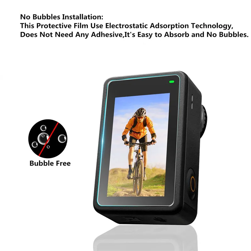 Djiアクション3用強化ガラススクリーンプロテクター,レンズ保護フィルム,カメラアクセサリー