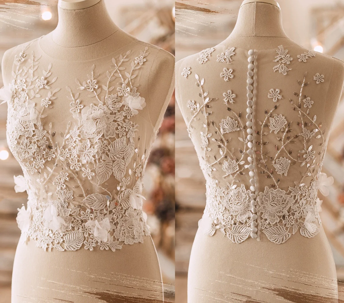 

Elegant Wedding Jacket Lace 3D Flowers Appliques Crystal Beaded Sleeveless Bridal Wrap Bolero Bridal Accessories