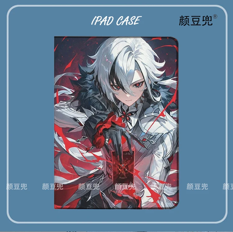 

Arlecchino Anime Genshin Impact Case For iPad 10.2 8th 10th Air 4 5th Mini 5 6th Case Luxury Silicone For iPad Pro 11 12.9 inch