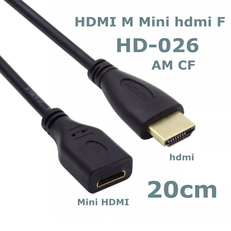 0,2 м Micro Mini HDMI — совместимая камера «папа/гнездо» на A/C/D «папа/гнездо», планшетный компьютер, HD-кабель для подключения ТВ-видео