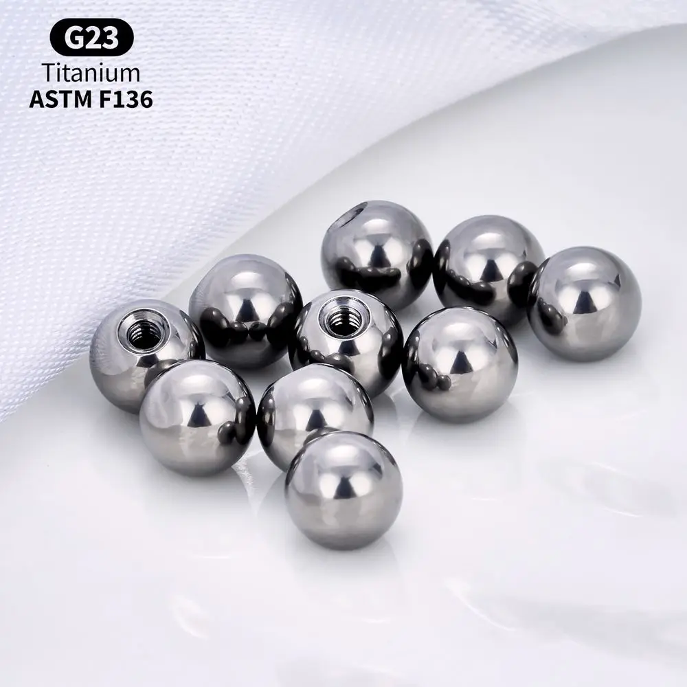10PCS G23 Titan 14G 16G Externe Gewinde Intern Gewinde Ball Ersatz Zubehör Körper Schmuck Zubehör – Detail 2