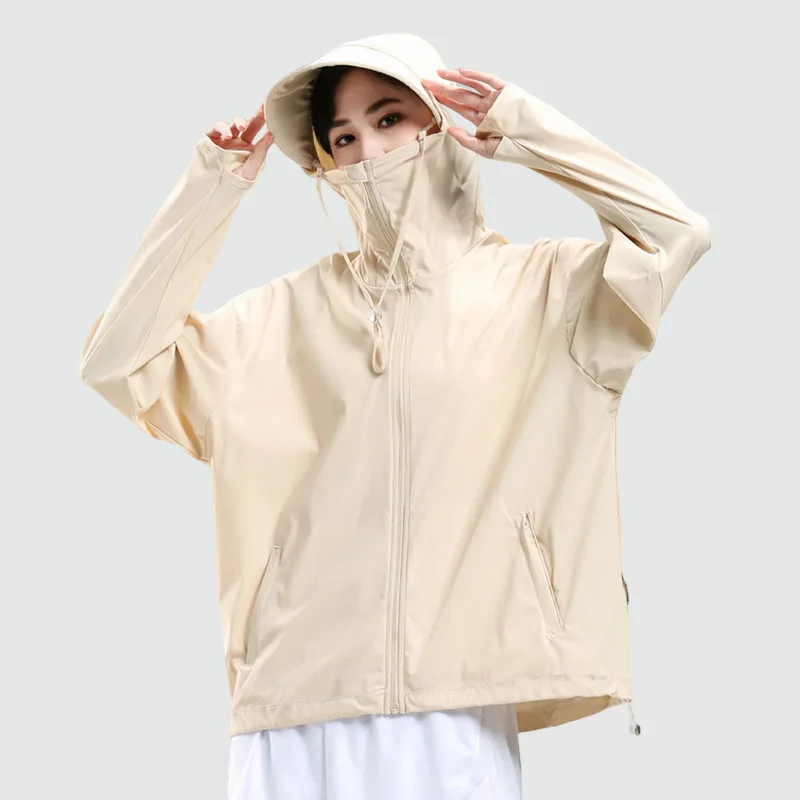 Men Women Jacket Summer Cool Breathable Large Brim UV Shield Outdoor Beach Camping Multi-scene Light Casual Sun Block Outerwear