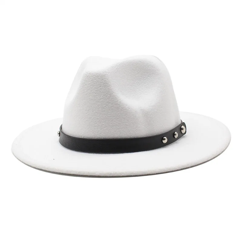 New Cross Border Broad Brimmed Hat Fashion Woolen Flat Brim Top Hat Men S And Women S Woolen Panama Jazz Fedora