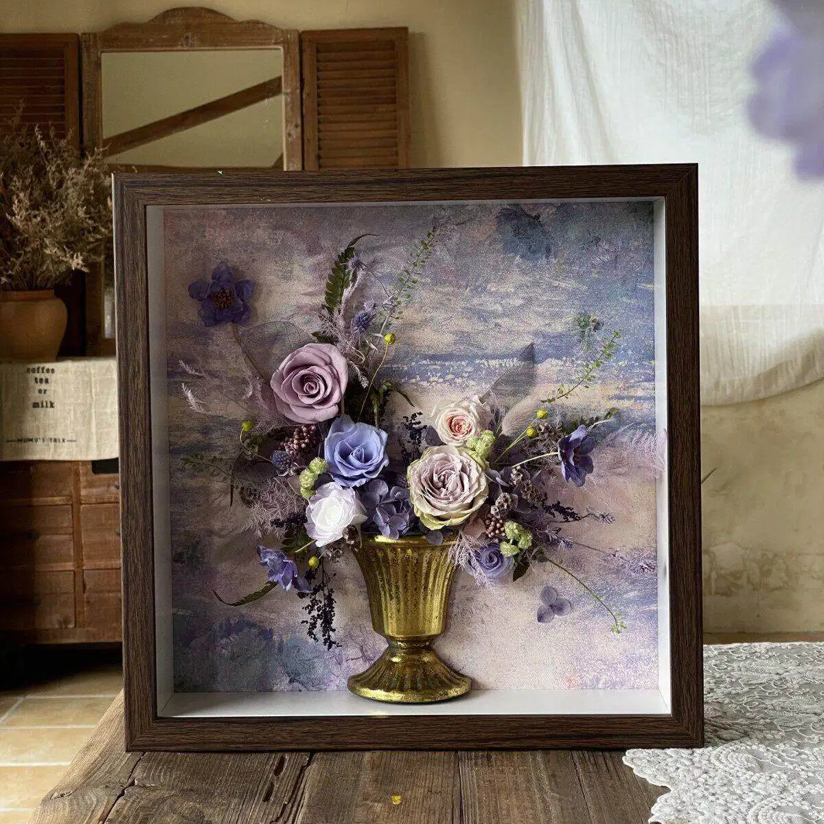 Korean oil painting wind flower weng decorative painting for teachers' Day Mother's Day gift