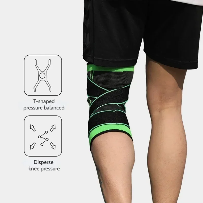 1PCS Adjustable Sports Knee Pad Knee Pain Relief Patella Stabilizer Brace Support for Hiking Soccer Basketball Running Sport