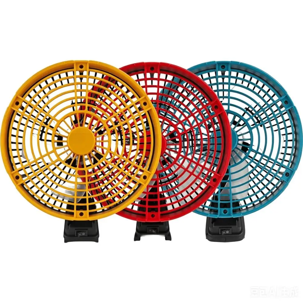 8 Inch Lithium Battery Fan Foldable Brushless Motor Cordless Fan with USB Port Lightweight for Makita/Dewalt/Milwaukee