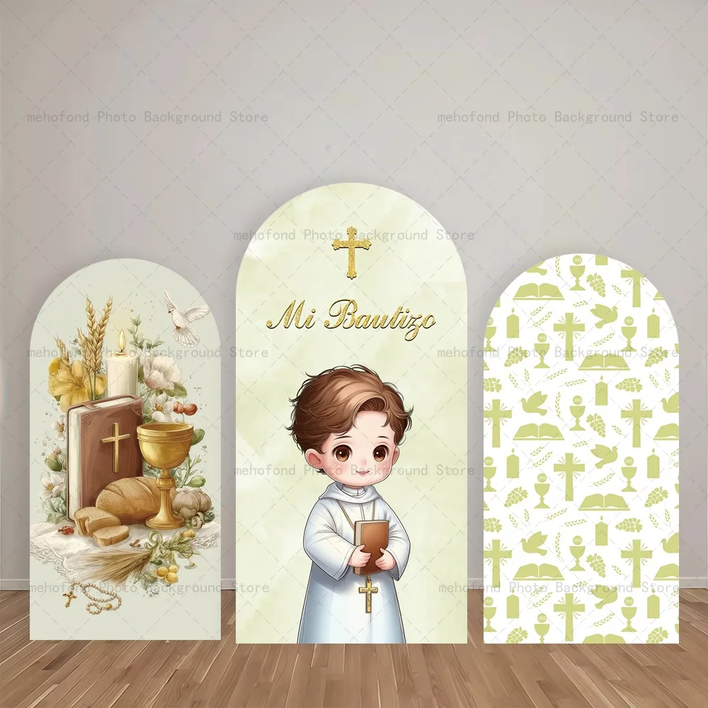 Fondo de Fotografía Mehofond con Arco, Cáliz Dorado, Paloma de la Paz, para Fiesta de Cumpleaños de Niños, Bebés, Novias, Decoración de Estudio