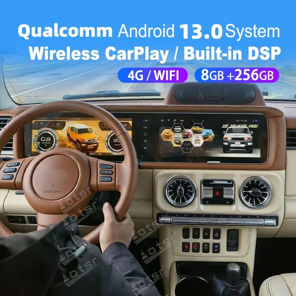Radio Multimedia Qualcomm Android para Toyota Land Cruiser FJ 2007~2022, Pantalla LCD Automotriz, GPS, Navegador, Unidad Principal Estéreo para Auto