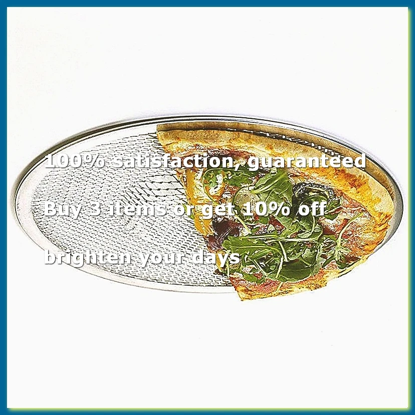 Professional Round Pizza Oven Baking Tray Barbecue Grate Nonstick Mesh Net(14 Inch)