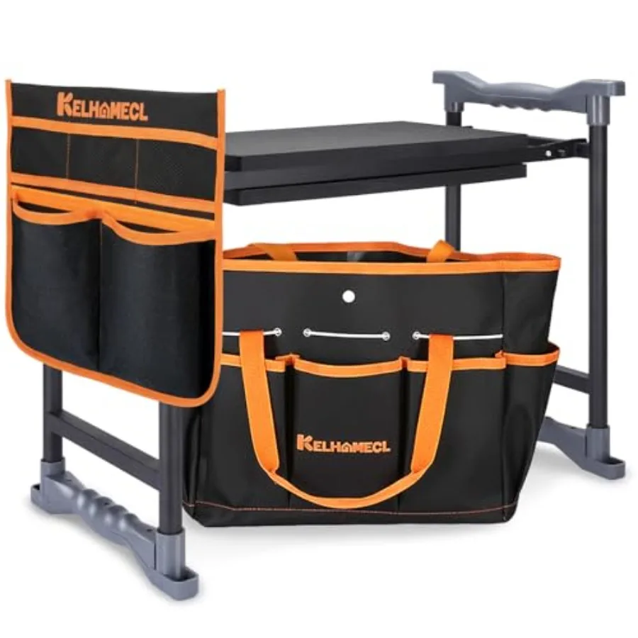 

Садовый стул-табурет для работы на коленях и сидения, сверхширокий, с толстым EVA-покрытием, сверхпрочный, складной, выдерживает до 158 кг, эргономичный, с подставкой для ног