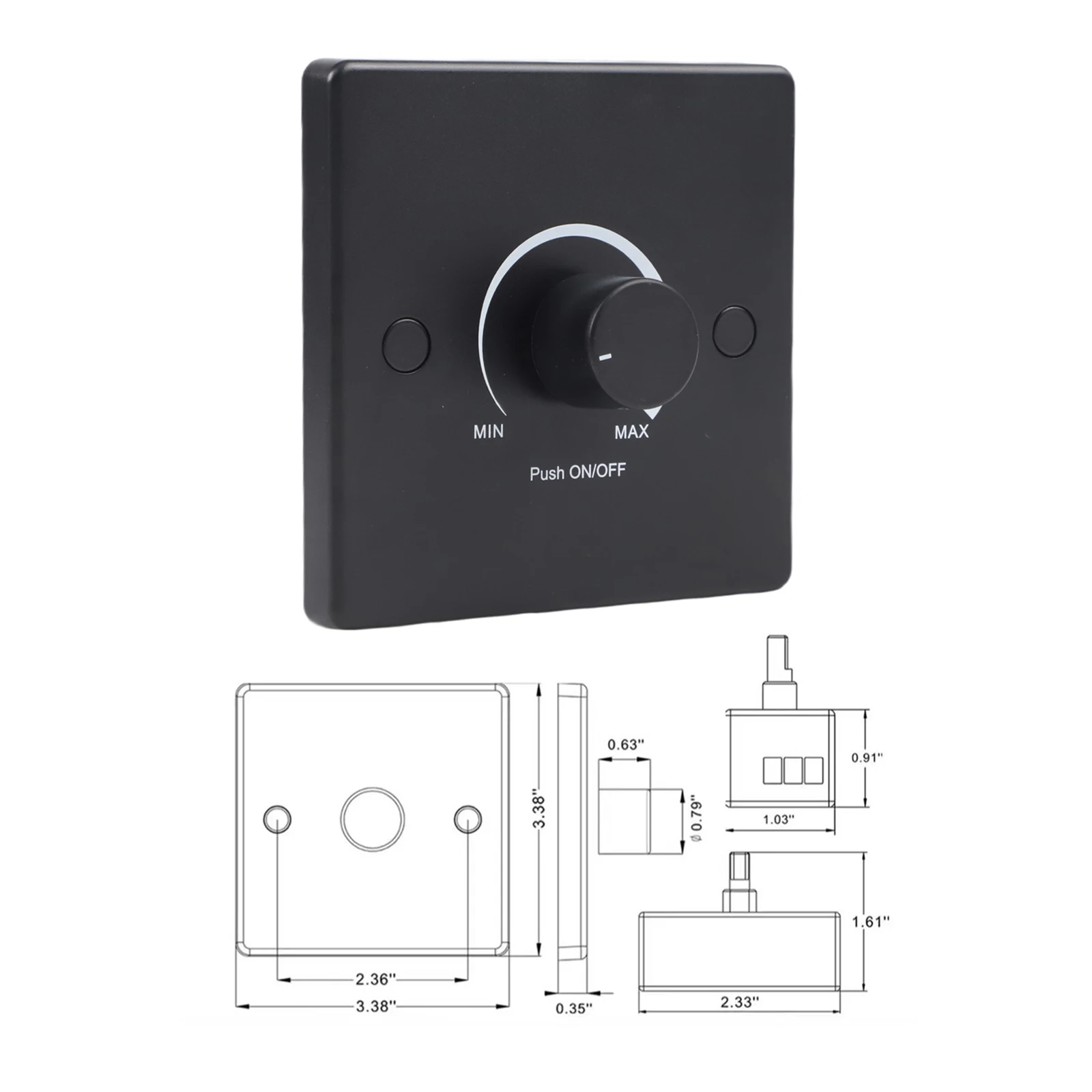 Compact Dimmer 12-24V Dimmer Constant Resistance Feature Easy Wiring Process Home Lighting For RV Applications