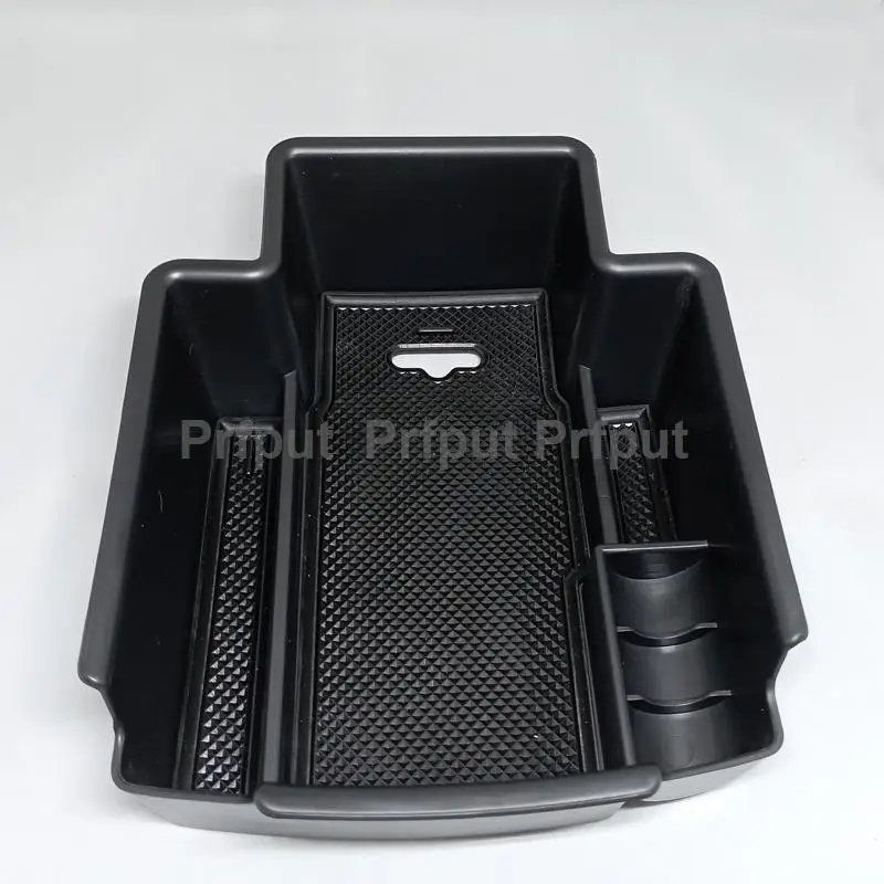 Car Central Storage Box For SsangYong korando c300 2019-2022 Non-slip Rubber Armrest Storage Box Auto Interior Tidying