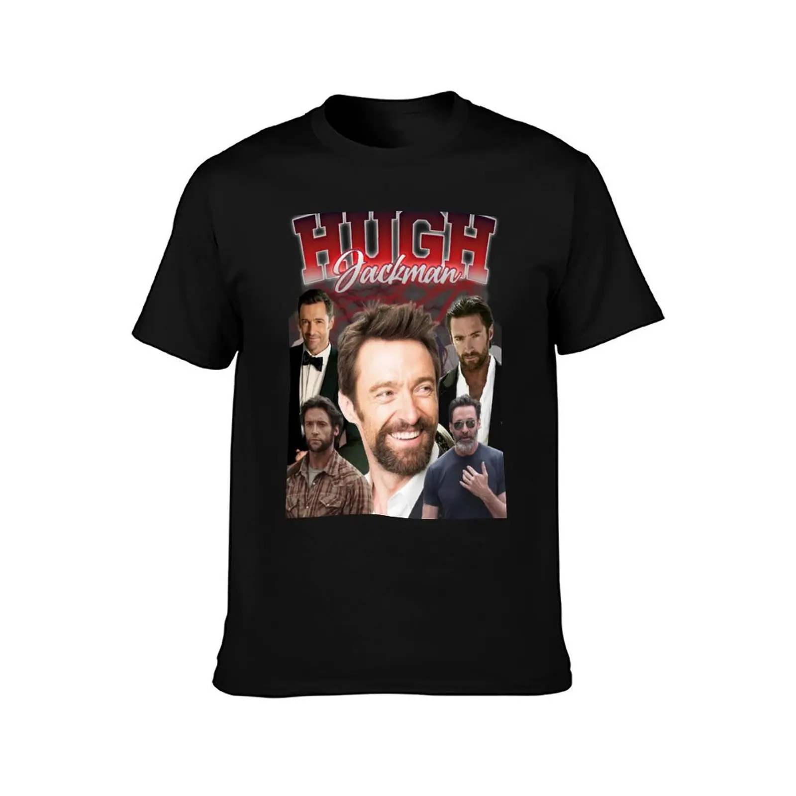 Hugh Jackman Retro Style T-Shirt Large Size Basic Casual T-Shirt